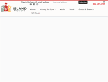 Tablet Screenshot of islandrockgym.com